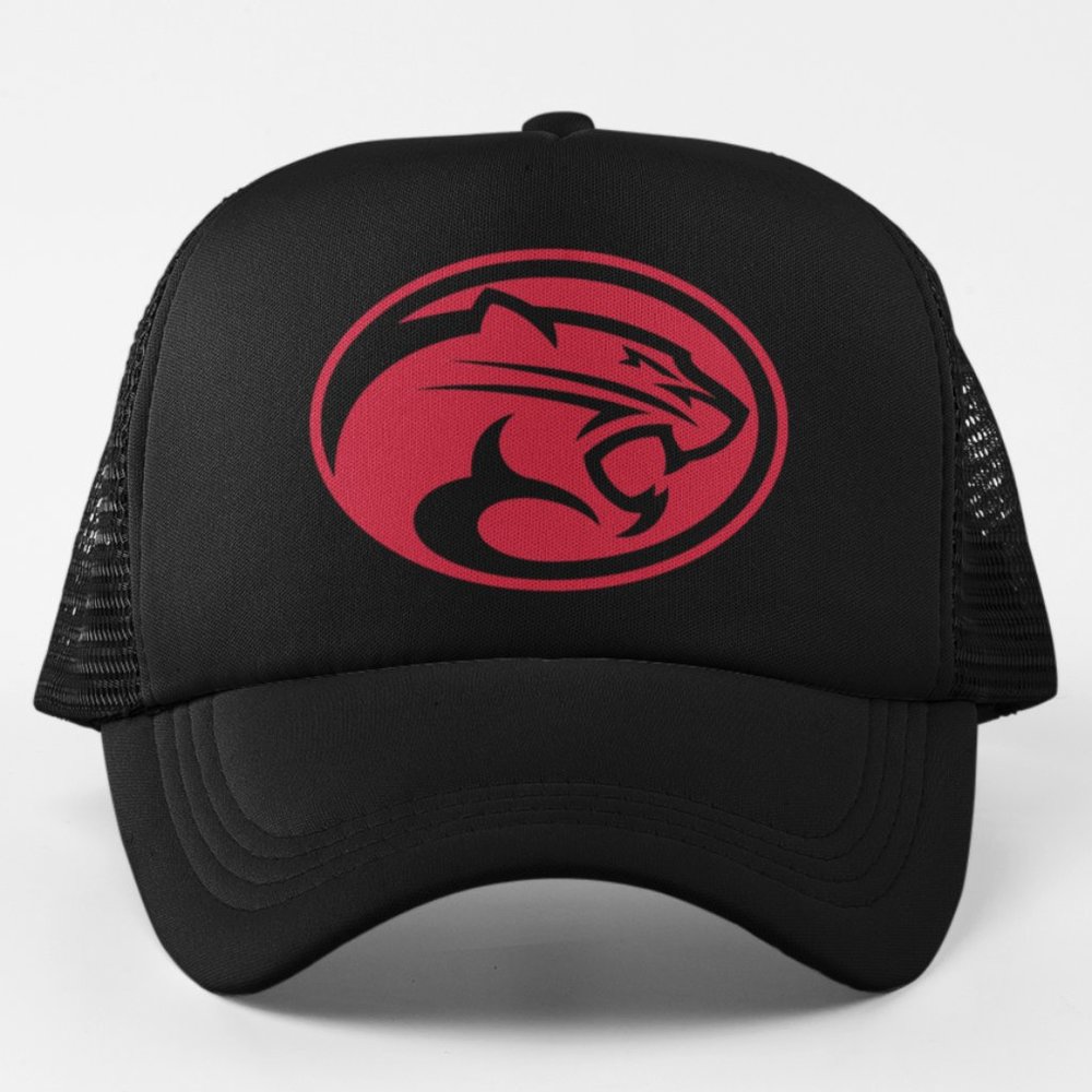 NEW Houston Cougars Alt Head Oval Logo Foam Trucker Mesh Snapback Hat BLACK